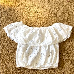 White floral Crop top